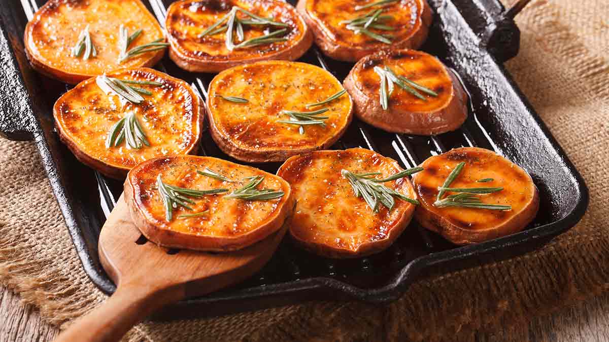 sweet potato slices
