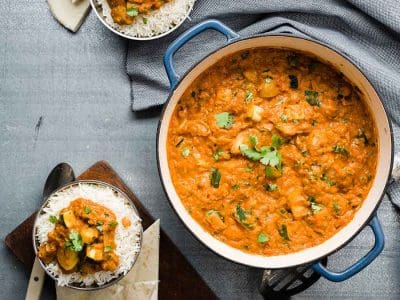 Lentil Vegetable Stew in Peanut Sauce